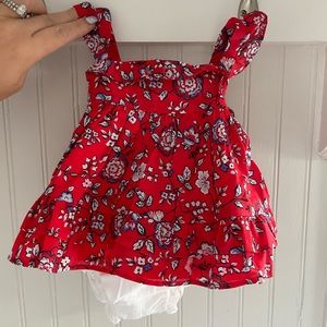 Janie and jack baby girl top with diaper cover & headband included